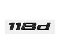 SHENGG Adesivo con stemma del logo delle lettere del bagagliaio posteriore dell'auto in ABS for la serie 1 116d 118d 120d 125d 130d 135d 140d E81 E82 E87 E88 F20 F21(Gloss Black 118d)