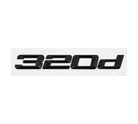 SHENGG Adesivo emblema distintivo logo lettere bagagliaio posteriore auto ABS for serie 3 318d 320d 325d 328d 330d 335d E46 E90 E91 F30 F31 F34 G20(Gloss Black 320d)