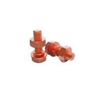 SHENGG Bullone elettrolitico esagonale esterno in rame rosso, vite, rondella piatta, rondella elastica, dado, set combinato M3, M4, M5, M6, M8(2set M3x8)