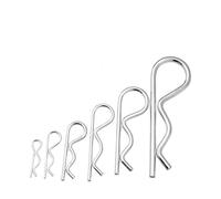 SHENGG Coppiglia a molla in acciaio inossidabile 304 tipo R, forma ondulata, clip divisa for auto M1 M1.2 M1.6 M1.8 M2 M2.5 M3 M3.5 M4(2.5x50mm 10pcs)