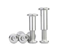 SHENGG Dado cieco for rivetto for mobili con testa esagonale piatta in acciaio inossidabile 304 M2 M3 M4 M5 M6 M8 M10(65mm,M5-D6mm(5pcs))
