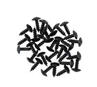 SHENGG Kit di 20 bulloni autofilettanti colorati in alluminio M5X14mm for bici, clip di fissaggio, viti(Black)