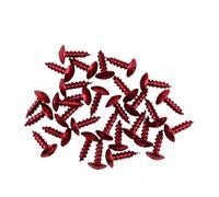 SHENGG Kit di 20 bulloni autofilettanti colorati in alluminio M5X14mm for bici, clip di fissaggio, viti(Red)