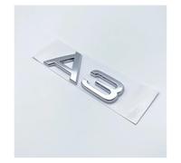 SHENGG Lettere 3D Numeri Emblema for A3 A4 A5 A6 A7 A8 Q2 Q3 Q5 Q7 Bagagliaio di un'auto Coperchio Targhetta Distintivo Logo Adesivo Cromato Nero lucido(Silve A3)