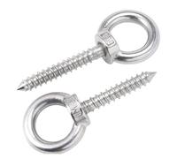 SHENGG M4 M5 M6 M8 M10 M12 304 Acciaio inossidabile Dado ad occhiello Vite autofilettante Gancio ad anello rotondo for pecore(30mm,M4 (1Pcs))
