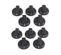 SHENGG Manopole di controllo for fornelli a gas in plastica nera da cucina da 10 pezzi