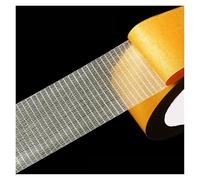 SHENGG Nastro biadesivo in fibra adesiva trasparente a griglia, nastro impermeabile resistente, spesso 20 metri(50mm)