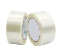SHENGG Nastro di fissaggio in filamento, nastro in fibra di vetro rinforzata trasparente for impieghi gravosi 25M(35mm)