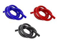 SHENGG Tubo flessibile for vuoto in silicone ad alte prestazioni, 3 metri, 3 mm, 4 mm, 5 mm, 6 mm, valvola turbo boost for acqua, aria e refrigerante, blu/rosso/nero(ID3mm 10Feet Black)
