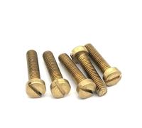 SHENGG Vite a testa cilindrica con intaglio in ottone GB65 Bullone M2 M2.5 M3 M4 M5 M6 M8(M3x12 (50pcs))