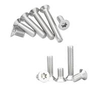 SHENGG Vite a testa svasata piatta a sei lobi in acciaio inossidabile M6 M8 M10 M12 304, lunghezza bullone 10-100 mm(22mm,M8-(10pcs))
