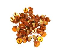 SHENGG Vite a testa zigrinata a testa piatta in lega di alluminio M2 M2.5 M3 M3.5 M4 M5 M6 Testa cilindrica Manopola di serraggio a mano Vite anodizzata(Golden Yellow,M3.5 x 16mm 2PCS)