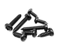 SHENGG Vite autofilettante for legno a testa tonda con croce in acciaio inossidabile A2-70 304 zincata nera M1.4-M6(10mm,M3 50pcs)