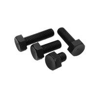 SHENGG Viti a testa esagonale esterna in nylon nero M3 M4 M5 M6 M8 M10 M12 Bulloni esagonali in plastica(90mm,M8-(30pcs))
