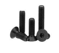 SHENGG Viti a testa svasata esagonale con filettatura sinistra in acciaio al carbonio 10.9 Vite inversa M4 M5 M6 M8 Bullone a esagono incassato piatto(M5x45 10pcs)