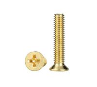 SHENGG Viti for macchine a testa svasata con intaglio a croce in ottone M2 M2.5 M3 M4 M5 M6(Flat head,M3x8 (100pcs))