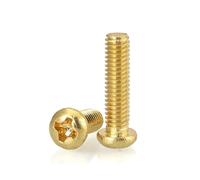 SHENGG Viti for macchine a testa svasata con intaglio a croce in ottone M2 M2.5 M3 M4 M5 M6(Round head,M5x12 (30pcs))