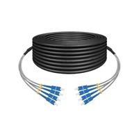 SHENGJIELIU Cavo in fibra ottica for esterni, modalità singola, 4 conduttori, impermeabile e resistente alla trazione, fibra armata, diametro filo 7 mm, 5 m, 10 m(FC-FC 5Meters)