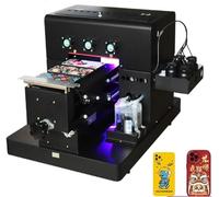 SHENGJINSH Stampante UV A4 Multifunzione a getto d'inchiostro A4 UV Colore Printer 16.5x30CM UV Stampante con rotazione per Bottiglie/Carta/Telefono/PVC/Plastica/Legno/metallo/Pelle/Silicone ecc