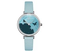 SHENGKE Donne Orologi In Pelle Banda Di Lusso Orologi Al Quarzo Ragazze Ladies Orologio Da Polso Relogio SK0101 Blu