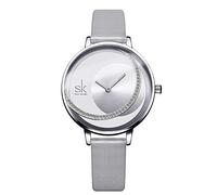 SHENGKE Moda Donna Orologio da polso Cinturino in pelle Orologio da donna impermeabile semplice, casual, elegante