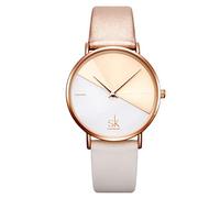 SHENGKE Moda Donna Orologio da polso Cinturino in pelle Orologio da donna impermeabile semplice, casual, elegante