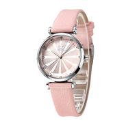 SHENGKE Orologi da donna Orologio da donna semplice alla moda Orologio da donna creativo Orologio da polso impermeabile con cinturino in pelle, rosa