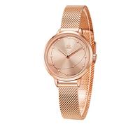 SHENGKE Orologio creativo ultra sottile cinturino casual moda quarzo orologio minimalista, K0142-Oro rosa