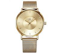 SHENGKE Orologio da polso da donna con cinturino in maglia elegante da donna, Oro