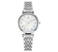 SHENGKE Orologio Donna， Madreperla di lusso alla moda Impermeabile Quarzo Orologi da Polso Regalo Femmina，D'argento