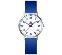 SHENGKE Orologio sportivo da donna, alla moda, casual, resistente al sudore, con quadrante facile da leggere e cinturino in silicone, resistente all'acqua, Argento blu