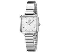 SHENGKE SK Orologi da donna Fashion Orologi da donna quadrati di semplicità minimalista (SILVER)