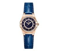 SHENGKE SK Orologio da donna facile da leggere con numeri arabi cristallo diamante orologio vestito da donna resistente all'acqua, Blu, Cinturino