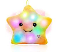 Shengou Weihnachten Cuscino con Led,Cuscini a Forma di Stella,Cuscino Forma Stella,Cuscino Luminoso Notte,Cuscino Stella Bambina,Cuscino a Forma di Stella,Cuscino Stella Bambini(Gelb)