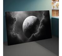 SHENGPOSTER Misteriosi Oggetti Cosmici Arte Parete Poster Su Tela In Bianco e Nero Immagini Contemporanee Decorazione Parete Per Soggiorno Camera Da Letto Extra Large 50x90cm Innerframe