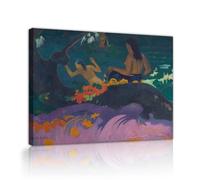 SHENGPOSTER Paul Gauguin in riva al mare stampe su tela figure esotiche arte della parete immagini allungate per soggiorno ufficio home decor famoso dipinto replica 90x120cm innerframe