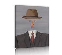SHENGPOSTER Rene Magritte Famoso Pittura Replica Il Pellegrino Poster Stampa Tela Parete Arte Immagini Per Soggiorno Ufficio Decor Stretched Opera D'arte 30x40cm Innerframe