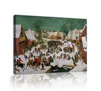 SHENGPOSTER Scene invernali Stampe su tela Pieter Bruegel il Vecchio Rinascimento Wall Art Pittura Stampe per soggiorno Camera da letto e ufficio Wall Decor 55x80cm Innerframe