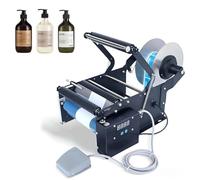 SHENGQION Macchina Etichettatrice Versatile Per Bottiglie Tonde, Applicatore Elettrico Per Diametro 20-100mm, Pedale E Regolazione Digitale, Per Precisione E Velocità Per Piccole Imprese(Upgraded)