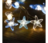 Shengruili Catena luminosa con animali marini, 2 m, 20 LED, per la cameretta dei bambini, con animali marini, catena luminosa a tema vita marina, catena luminosa per finestre interne per cameretta dei
