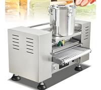 SHENGSHIYU Crepiera Elettrica Include Secchio in Acciaio Inossidabile Nastro Trasportatore Rullo per Impasto e Vassoio Spessore Uniforme Piastra per Crepes Diametro della Frittella 10in