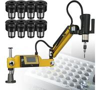SHENGSHIYU Filettatrice per Tubi,Filettatrice Industriale con Cambio Rapido (10 Secondi) 8 Mandrini Inclusi M3-M16,312 Giri/min,Doppia Molla Pneumatica,Maschiatore per Produzioni in Serie