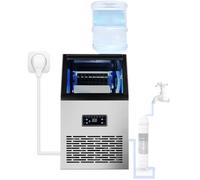 SHENGSHIYU Macchina per Ghiaccio da Casa,60kg/24h,capacità di Accumulo 11.5kg,Autopulente Macchina di Fare Ghiaccio con Filtro Incluso e Paletta per Ghiaccio Collegare Un Tubo dell'Acqua o Un Secchio