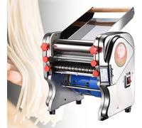 SHENGSHIYU Macchina per la Pasta,Acciaio Inossidabile Macchina per Pasta Fresca Taglia Pasta 3mm/9mm,Spessore,Macchina Pasta Fresca Elettrica per Uso Domestico,Professionale,Doughwidth18cm