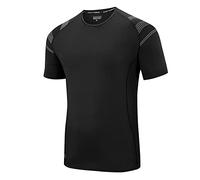 SHENGSHIYU Magliette Sportive Maglia Corsa Uomo Manica Corta Camicia Sportiva Traspirante Ad Asciugatura Rapida Maglia Sportiva Uomo Maglia Allenamento A Maniche Corte Uomo C-Black 5XL