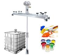 SHENGSHIYU Pneumatic Mixer Machine,Braccio Estensibile 72-120cm Adattabile a Diverse Aperture di Contenitori,Attrezzatura Miscelazione Chimica per Officine Industriali,Magazzini Vernici,H005