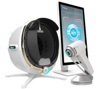 SHENGSHIYU Skin Analyzer Viso con Display 21,5",8 Luci Diagnostiche,3 modalità Report,PDF Stampabile,Skin Moisture Analyzer per Cliniche Dermatologiche,Studi Estetici e Utenti Domestici,White