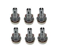 SHENGSUI 6pcs Mini Piccole Dimensioni 18mm Split Shaft A250K Chitarra Potenziometri Zigrinati Split Shaft Potenziometri Audio Taper