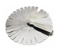 SHENGSUI Spessimetro universale in acciaio inossidabile standard SAE e metrico valvola offset calibro di spessore 32 pezzi strumento lama per misurare larghezza/spessore gap