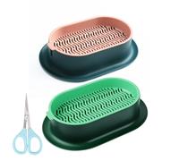 Shengxi 2 Pezzi Scatola per Piantare Erba per Gatti, Vassoio Semi Germinazione Idroponica con Forbice Kit per la Crescita dell'erba dei Gatti Fioriera per Erba Gatta